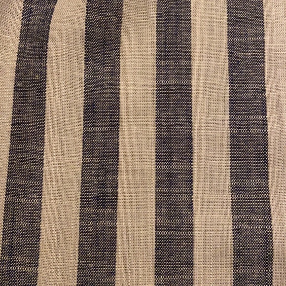 ASTR Striped Linen-Blend Crop Wide Pants - Picture 6 of 7